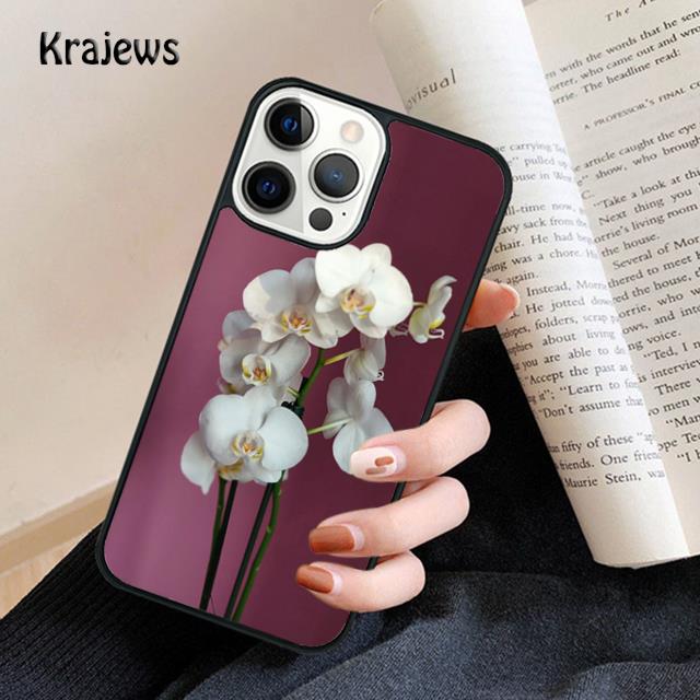 Orchid Flowers Colorful Soft Phone Case For iPhone 17 Air 16 15 14 Max Plus 11 12 13 Pro Max Phone Cover Fundas