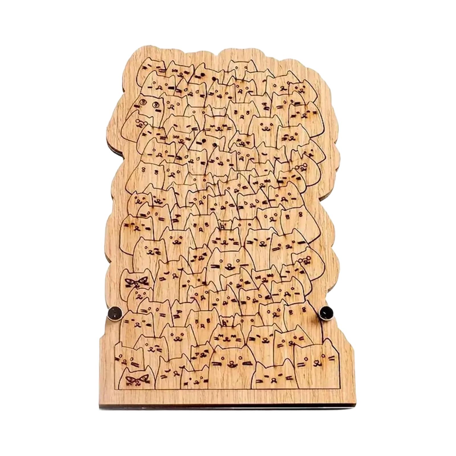 

Дерев яна пазл-сортер - 100 Котів Тематичний Головоломка, Освітня Іграшка Для Дітей та Дорослих