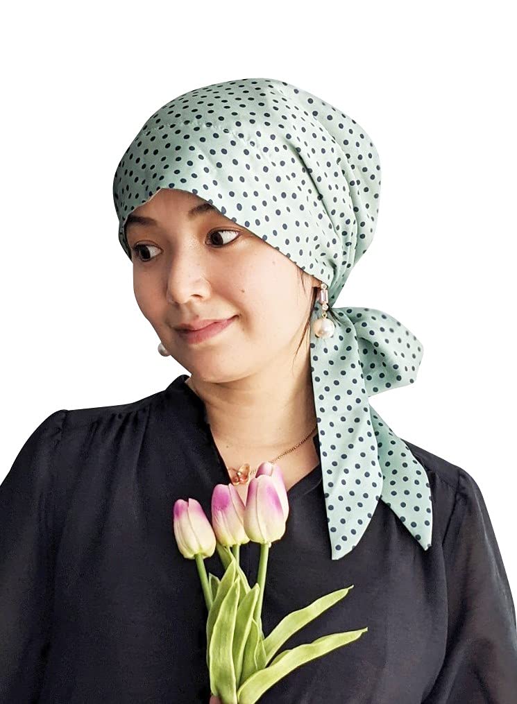 

MY Medical Care Hair Reversible Chocolat dot [KISS LIFE] Шляпа, Шляпа, Женская, Противораковый препарат, Тюрбан, Милая, Стильная, Выпадение, Рак, Шарф, (шоколад