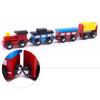 4Pcs Magnetic Wooden Miniature Train Carriage Model Developmental Kids Toy Gift