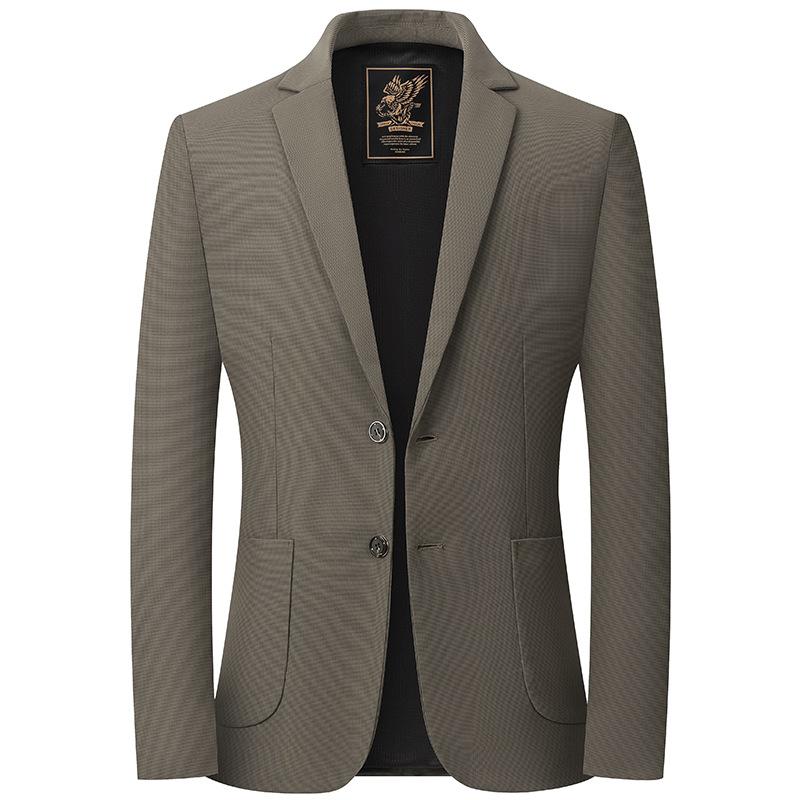 

Весенний новый тонкий вафельный нейлоновый эластичный костюм мужской тонкий костюм повседневный повседневный костюм топ 4XL