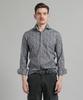 PANICALE Botanical Print Cotton Shirt [Navy]