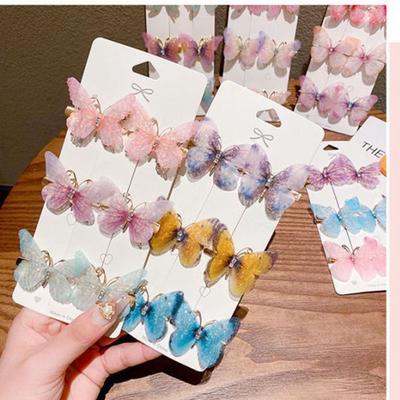 6Pcs Colorful Butterfly Hairpins Girl Hair Clips Barrettes Women Sweet Hair Ornament Headwear Fashion Hair Accessories