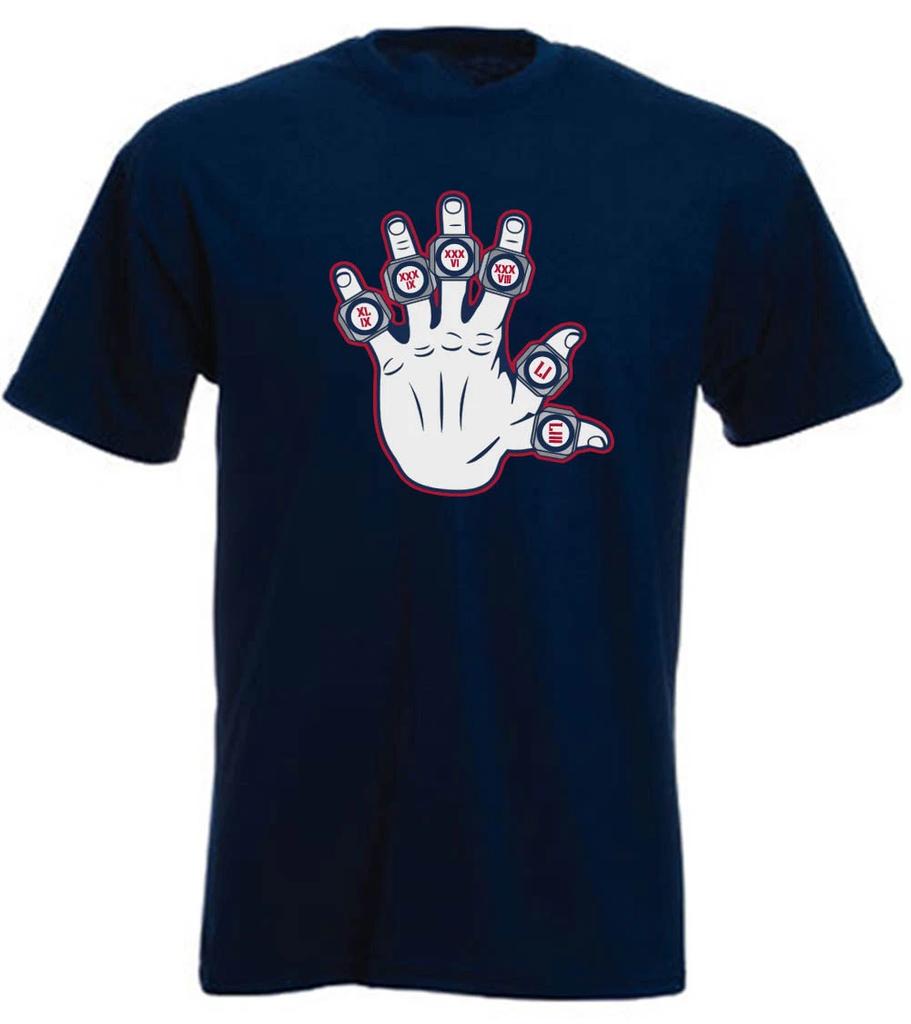 Tom Brady New England Patriots "6 Super Bowl Rings" 53 Champions T-Shirt