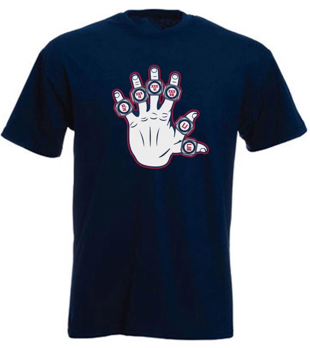 Tom Brady New England Patriots 6 Super Bowl Rings 53 Champions T-Shirt XXXL