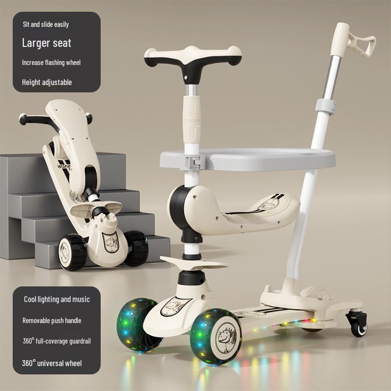 Skládací dětská koloběžka pro věk 1-6 let - Perfektní narozeninový dárek