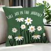 SSimple Daisy Text Cartoon Print Cushion Cover Cushion Cover Set Pcs x x x Pillowcase Decorative Sofa Home Decor