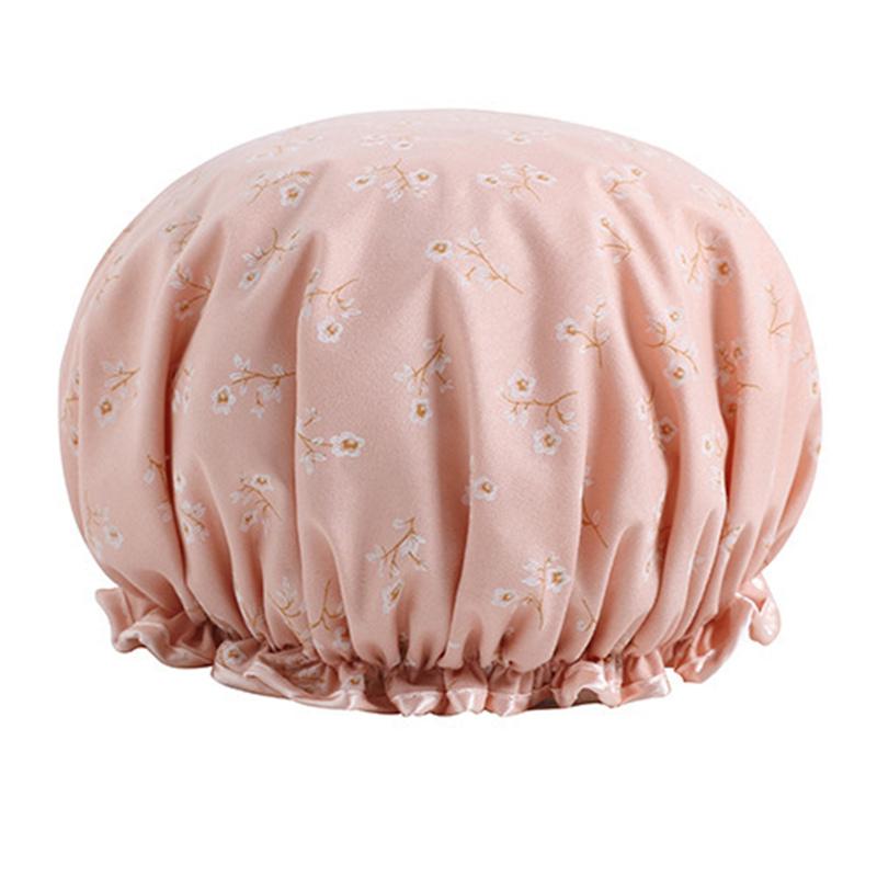 Supplies Bathroom Double Layer Shower Waterproof Thick Cover Accessories Women Hair Cap Hat