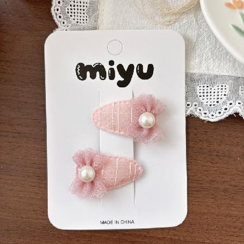 Cartoon Embroidery Children's Hairpin Cute Mushroom Girl Bangs Side Clip Hairpin Hair Clip Kids Hair Accessories Headwear