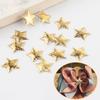 100Pcs Gold/Silver Stars for Christmas Party Decor Foam Fabric Stars DIY Scrapbook Cards Ornaments Embellishments Accessory