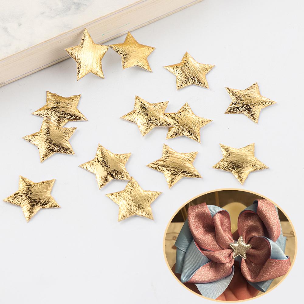 100Pcs Gold/Silver Stars for Christmas Party Decor Foam Fabric Stars DIY Scrapbook Cards Ornaments Embellishments Accessory