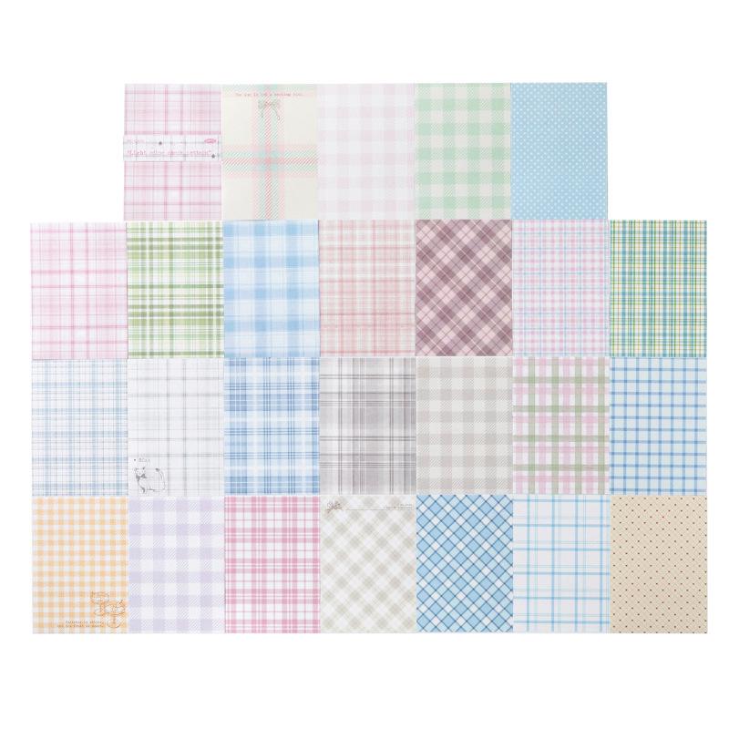 Mò Mò Bái Kraft Paper Plaid Series: Original Bullet Journal Material - 4 Designs