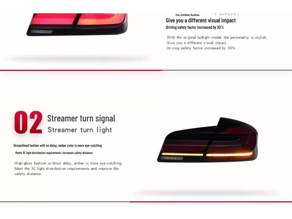 LED Sequential Taillight Assembly for 2011-2017 BMW 5 Series F10/F18