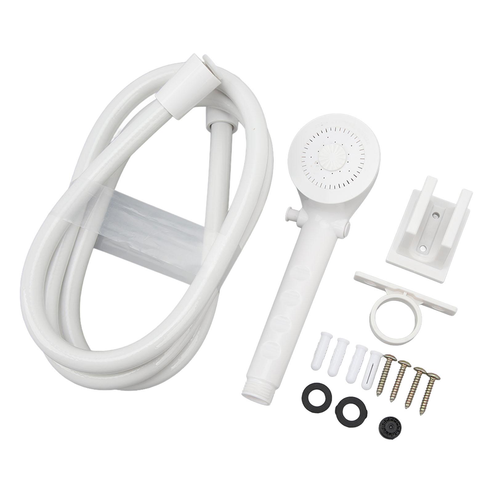 

Ручной душевой набор шланг 1,5 м 3-позиционная душевая лейка для автодома, кемпера, прицепа для путешествий, дома на колесах белый