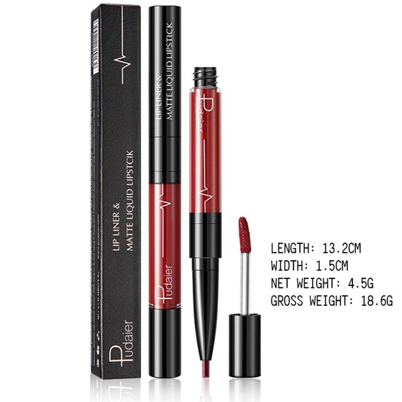 Buy 16 Color 2 In1 Lip Liner Lipstick Matte Lip Gloss Double-end ...