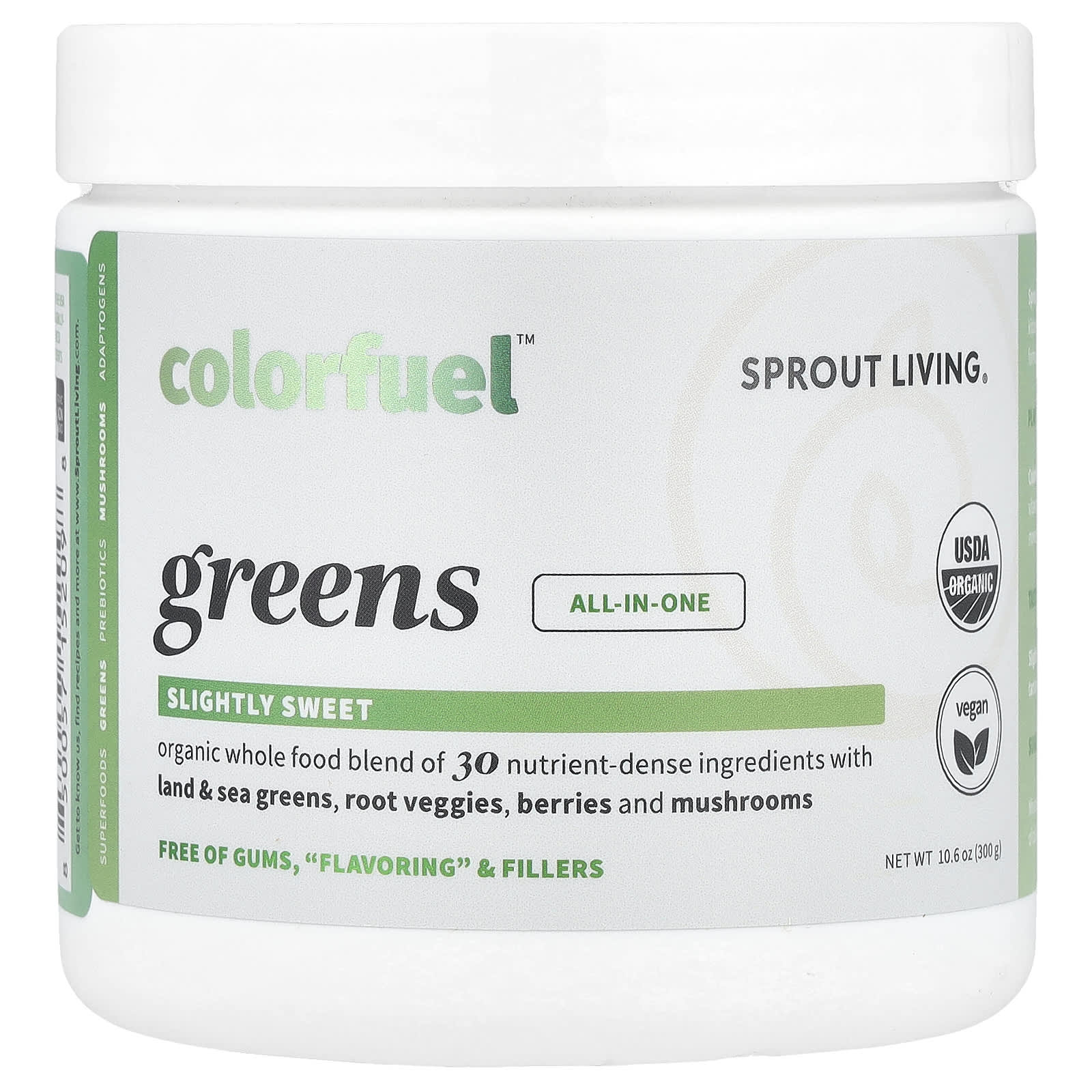 

Sprout Living, Colorfuel™ Greens, 10,6 унцій (300 г)