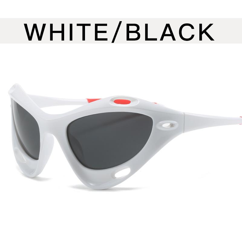 Occhiali da sole stile spaziale Donna Punk Y2K Forma a maschera Occhiali da sole Uomo Donna Occhiali da sole Europei Americani per Donna