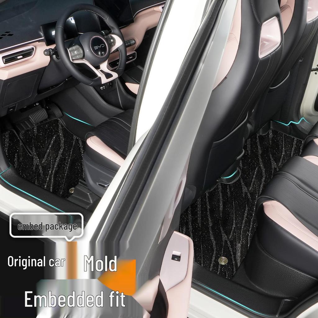 BYD Seagull and Dolphin Models 2526 TPE Smart Driving Floor Mats with Full Coverage Carpet