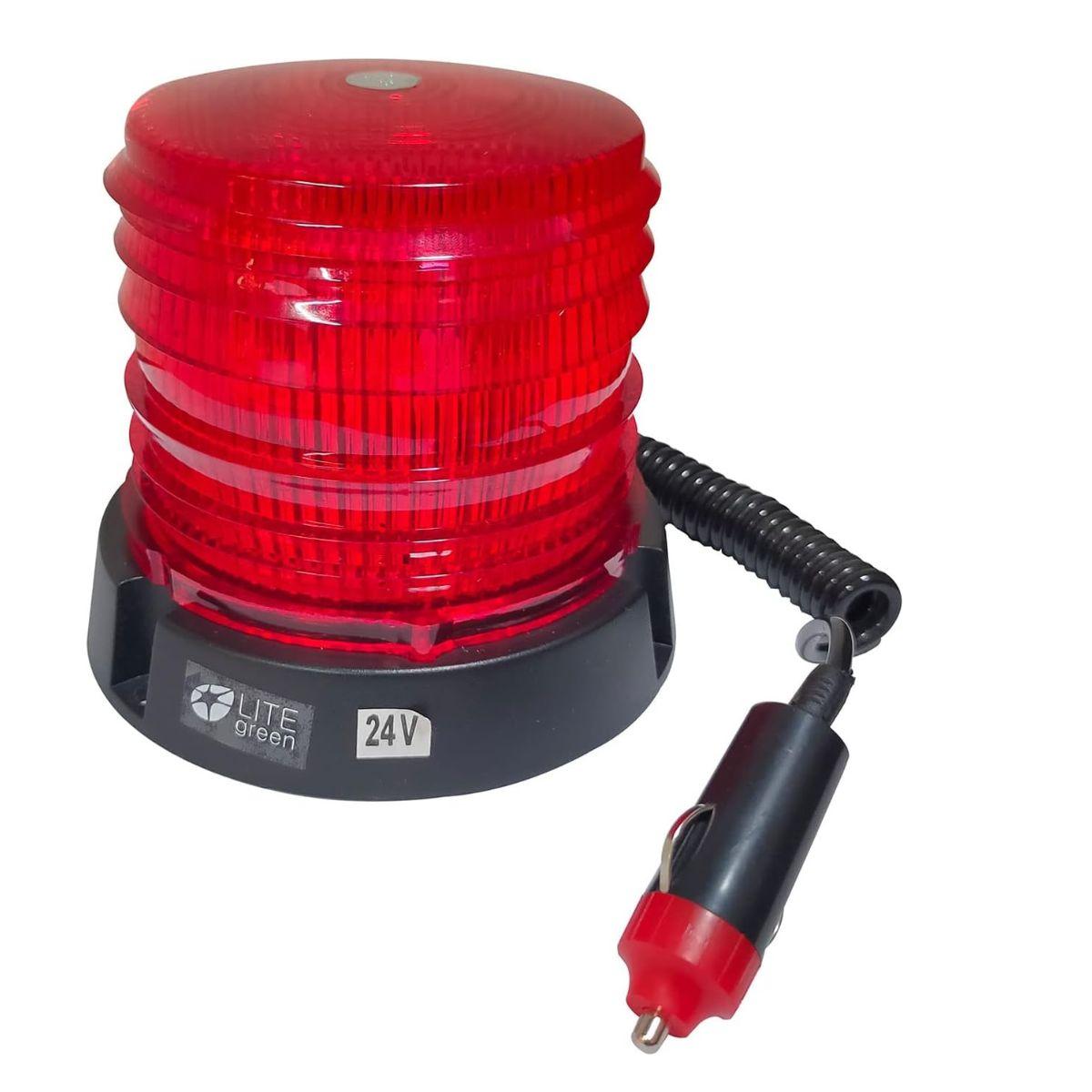 

LED Warning Flash Beacon Light Red | Magnetic Emergency Strobe Light for Truck Tractor Bus UTV 12V червоний