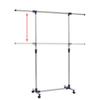 Adjustable Clothing Rack Stainless Steel 165 X 44 X 150 Cm Silver