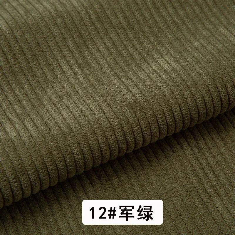 Corduroy Fabric Plain Medium Thick Strip Winter By The Meter for Clothes Bags Pant Shirts Sofa Sewing Soft Cloth Wearable Yellow
