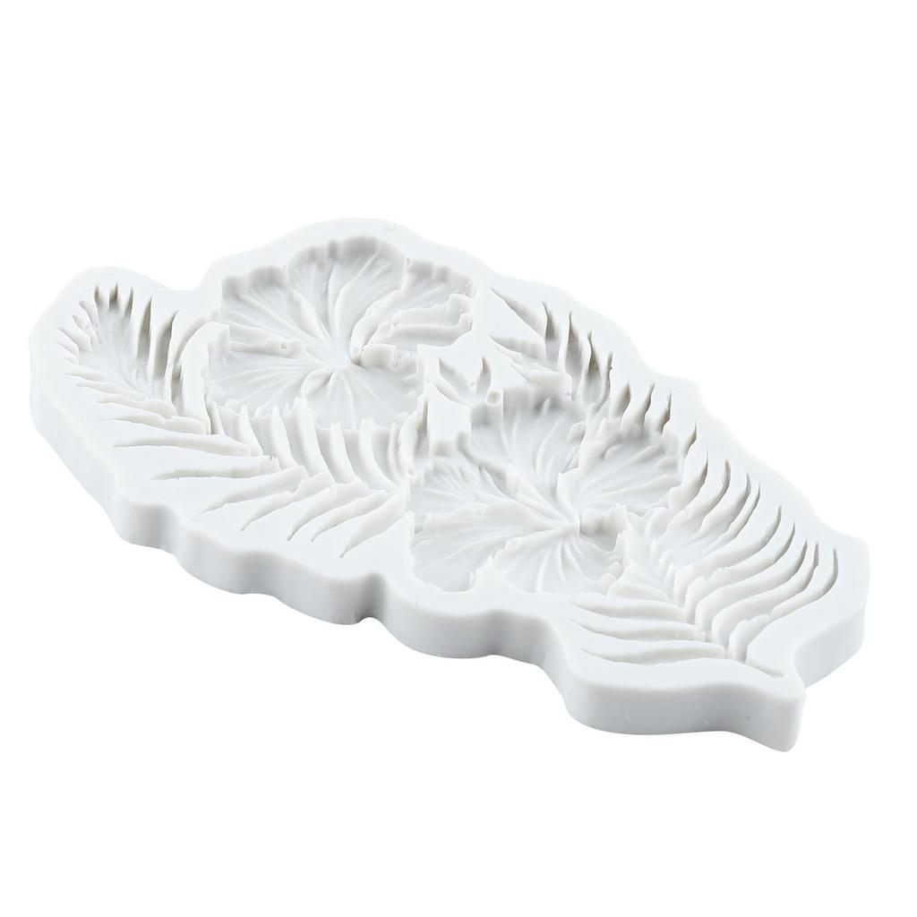 Hibiscus Flower Silicone Molds Leaf Fondant Mold Cake Decorating Tools Cupcake Topper Candy Chocolate Gumpaste Mold