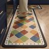 Retro Bohemian Patchwork Küchenbodenmatte Ölbeständig Rutschfest Waschbar für Spüle Herd Arbeitsplatte Waschküche Heimdekoration