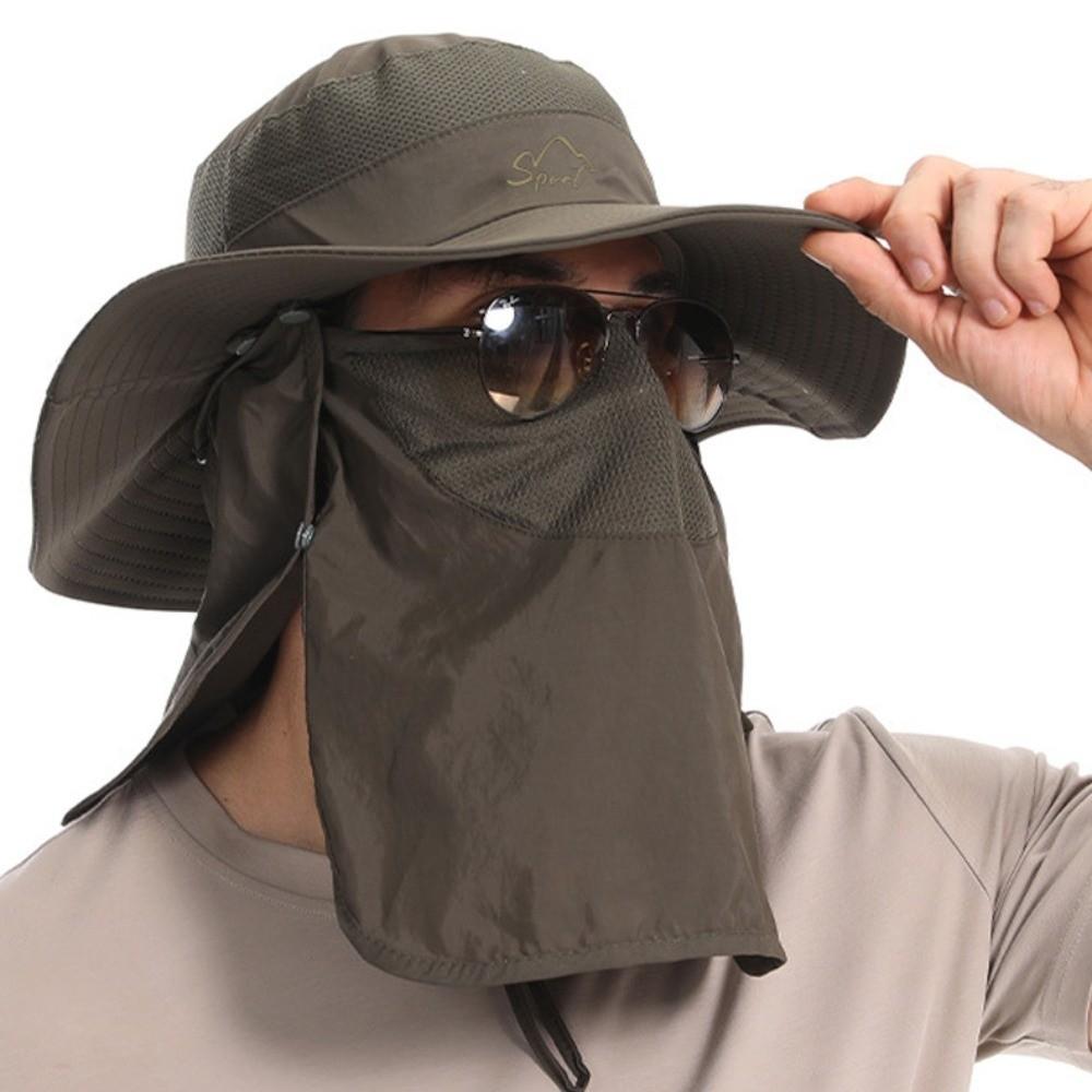 UV Protection Removable Visor Hat Removable Neck Flap Bucket Hat Summer Fisherman Cap Hiking