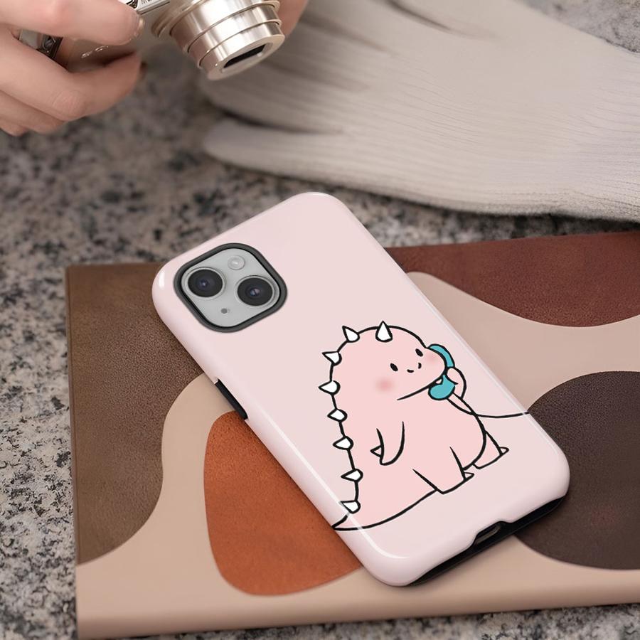 Couple Little Dinosaurs Phone Case for Apple iPhone 17 16e 12 15 16 XS XR 13 Pro Max 14 Plus Air 11 Soft Cover Capa