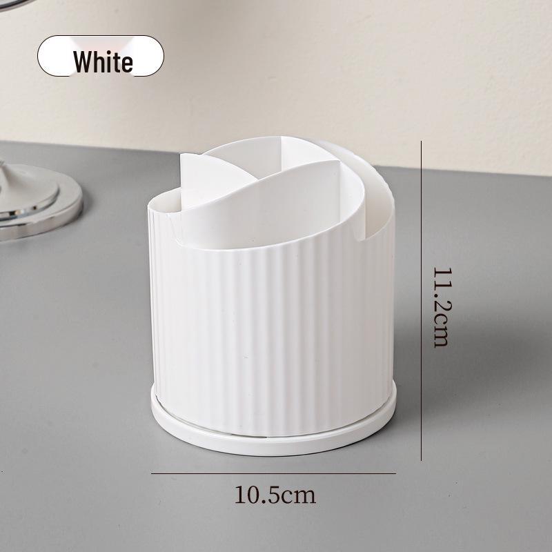 

Rotating Makeup Brush & Pencil Holder - Dustproof Cosmetic Storage Box for Vanity Table