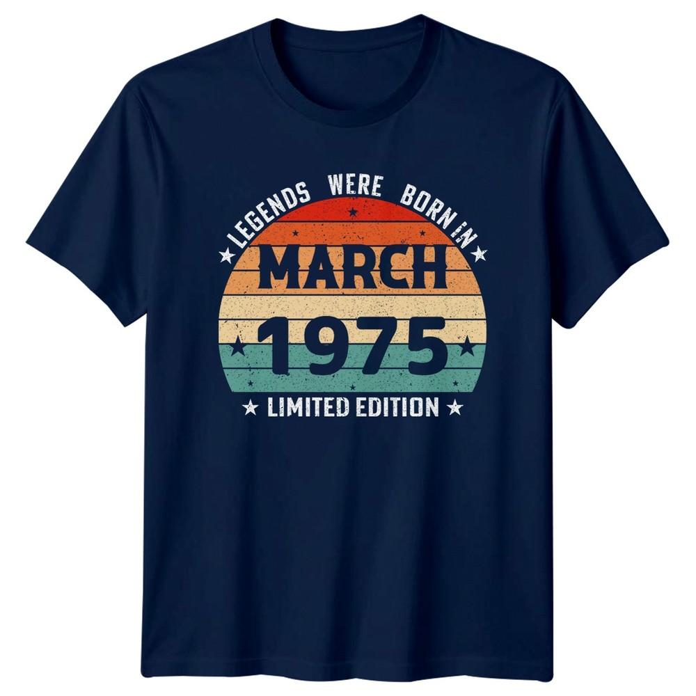 Legends Were Born Unisexs TShirt March Vintage 49th Birthday Gift For Him
