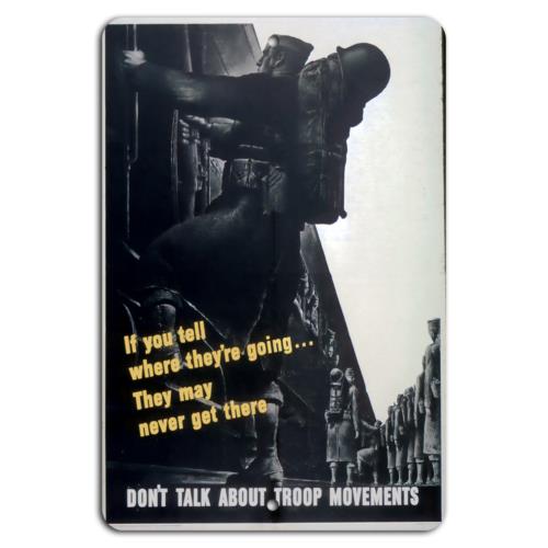 Silence Saves Lives Keep Troop Movements ConfidentialAluminumtin sign 20x30cm(7.8x11.8inch)
