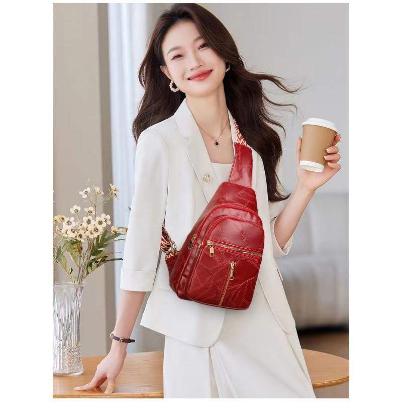 Leisure Large Capacity PU Soft Leather Crossbody Bag