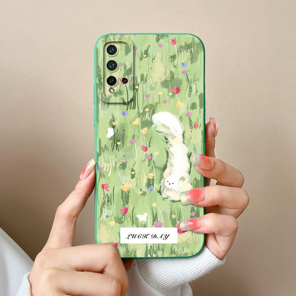 Case For Huawei Nova 5T Cover For Huawei Nova 6 Nova 7 Cartoon Bumper For Nova 5 T Nova6 Nova7 Soft Liquid Silicone Phone Cases