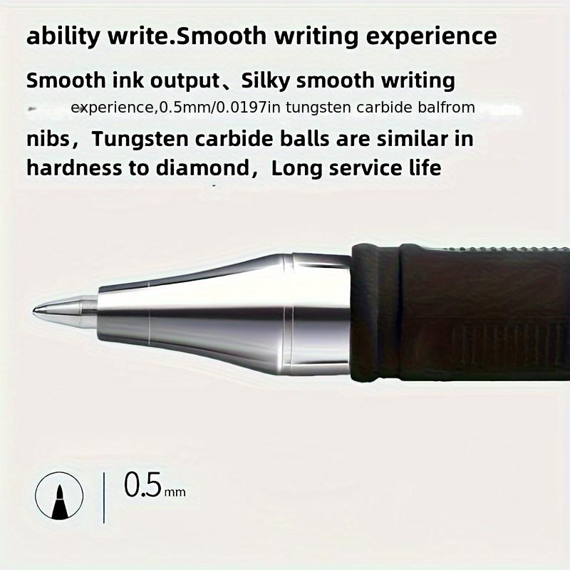 6/12 Pack Quick-Dry 0.5mm Fine Tip Gel Pens - Smooth Writing, Black Ink,Note-Taking & Art - Professional Business Stationery