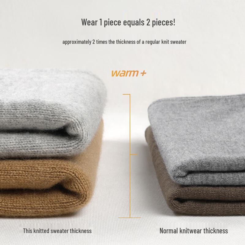 Mark Fairwhale Men's Thick Pure Wool Round Neck Sweater