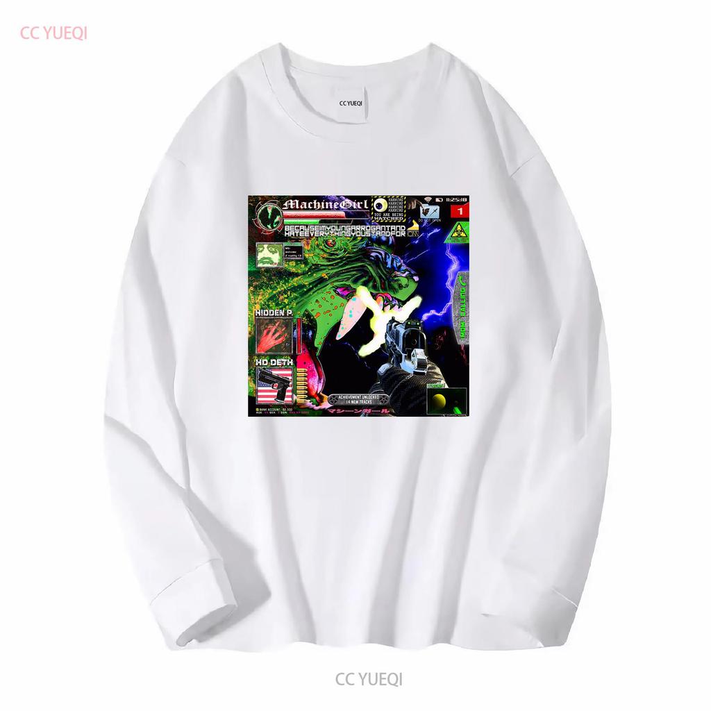 Machine Girl Weil Ich Jung Arrogant Bin Und Alles Hasse Wofür Du Stehst Album T-Shirt Breakcore Merch vintage Gewaschen Lässig