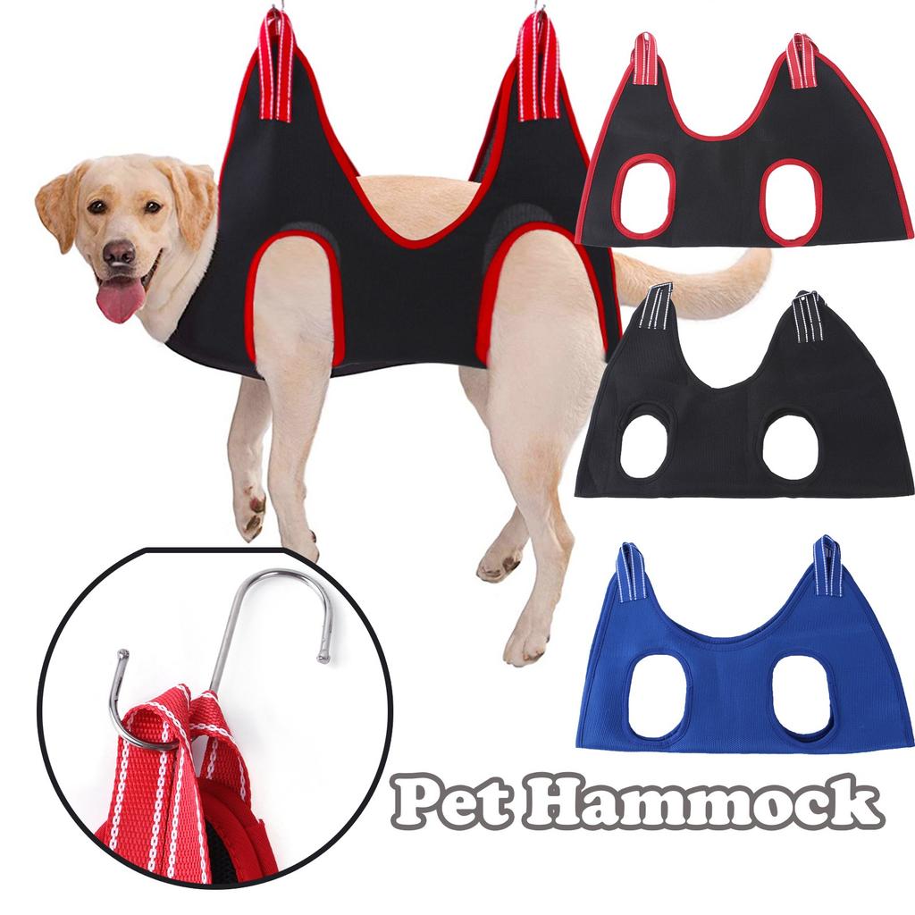 Small Medium Pet Grooming Hammock Durable Nylon Fabric with Metal Hooks for Cats and Dogs Support and Comfort During Grooming Sessions
