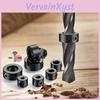 Collar Drill Bit Depth Stop Set Adjustable Positioner Limit Ring Allen Wrench Tighten The Stopper Setscrews Woodworking Tool