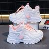 Scarpe da Corsa Traspiranti Unisex per Bambini Ragazzi Ragazze Tomaia in Rete Suola in Gomma Sneakers Casual Bianche Rosa
