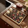 American Retro Light Luxury Kitchen Countertop Drain Pad, Diatom Mud Suction Pad, Quick-drying Washing Table, Sink, Bar Mat
