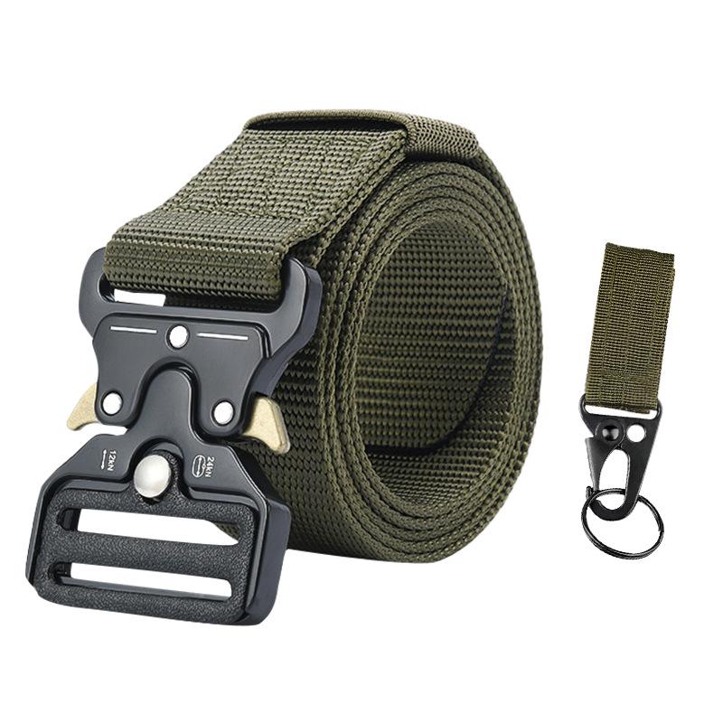 Elastic Tactical Nylon Belt with Alloy Buckle, Popular for Outdoor Use, Customizable Size