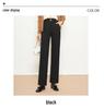 Women's Winter Fleece-Lined High-Waisted Versatile Black Pants