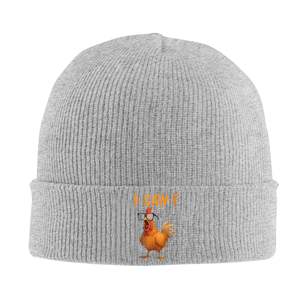 FCawF Chicken Funny Crazy Rooster Meme Humor Bonnet Hats Beanie Hats Spring Graphic Knit Hat Hip Hop Men Gym Head Wrap Cap