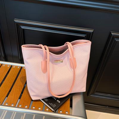 Large Capacity Tote Bag Women's New Casual Simple Shoulder Bag Niche Design Class Commuter Bag