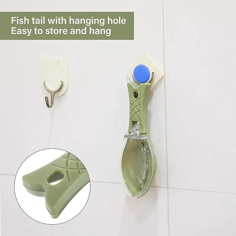 Fish Scales Graters Scraper Fish Cleaning Tool Scraping Scales Device with Cover Home Kitchen Cooking Fishing Tool Pesca Tackle