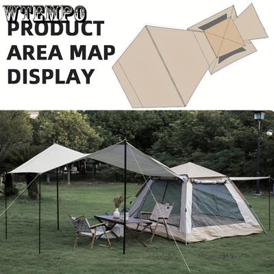 Large Tent and Canopy Combo for 5-8 People, Quick Setup & Retractable, Includes Portable Storage Bag, Metal Frame, White - Ideal for Courtyard