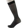 Men's Black Pinstripe Silk Socks for Business Formal Wear