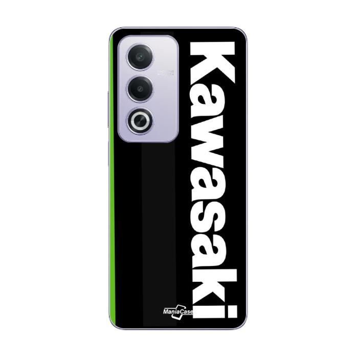 Coque - MANIACASE - Oppo A80 - Noir - Souple - Kawasaki Floride Moto Marseille logo