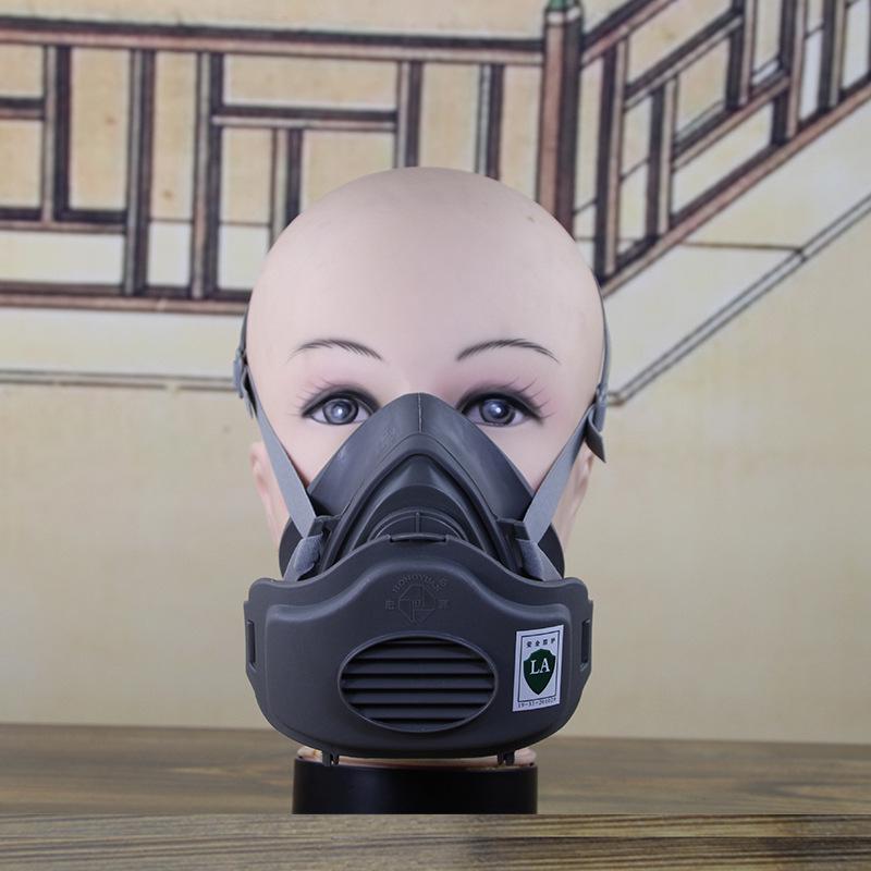 HY3200 3-Proof Industrial Dustproof M Half Mask with 3701 Filter Cotton for Renovation and Grinding